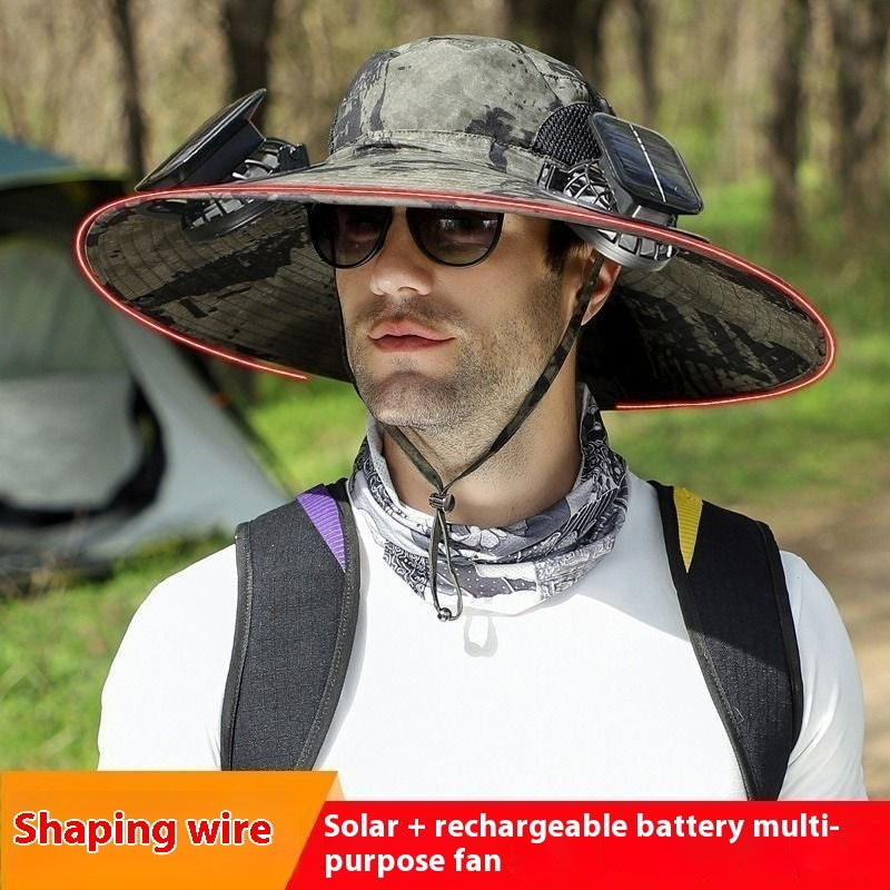 Casquette double ventilateur Breeze portée en extérieur
