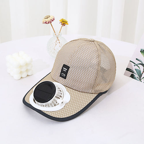 Casquette avec ventilateur intégré et mesh respirant