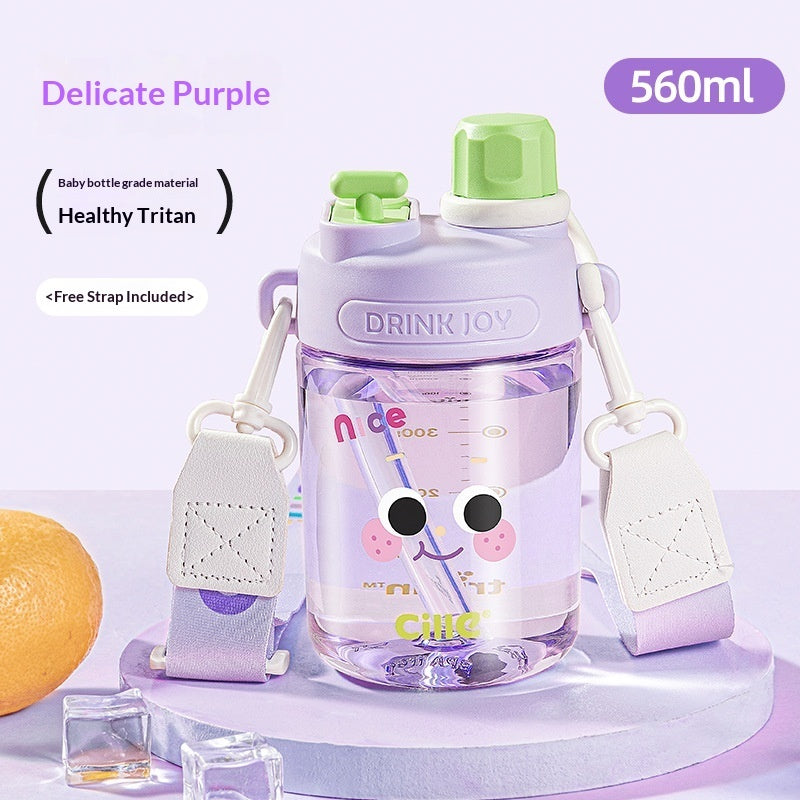 Gourde paille enfant cute bouchon sécurisé