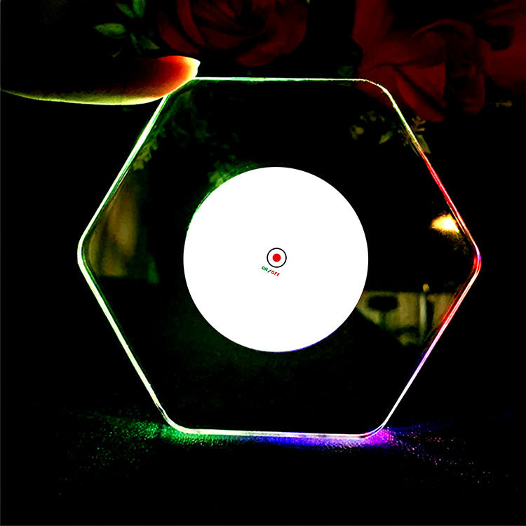 Sous-verre lumineux LED Glouglous motif fleur