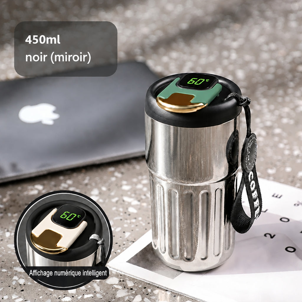 Gourde isotherme inox coloris brun fumé