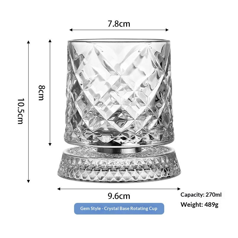 Tasse gyroscopique motif fleur de glace