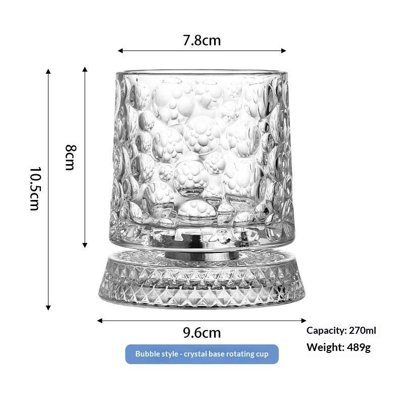 Tasse gyroscopique motif damier cristal