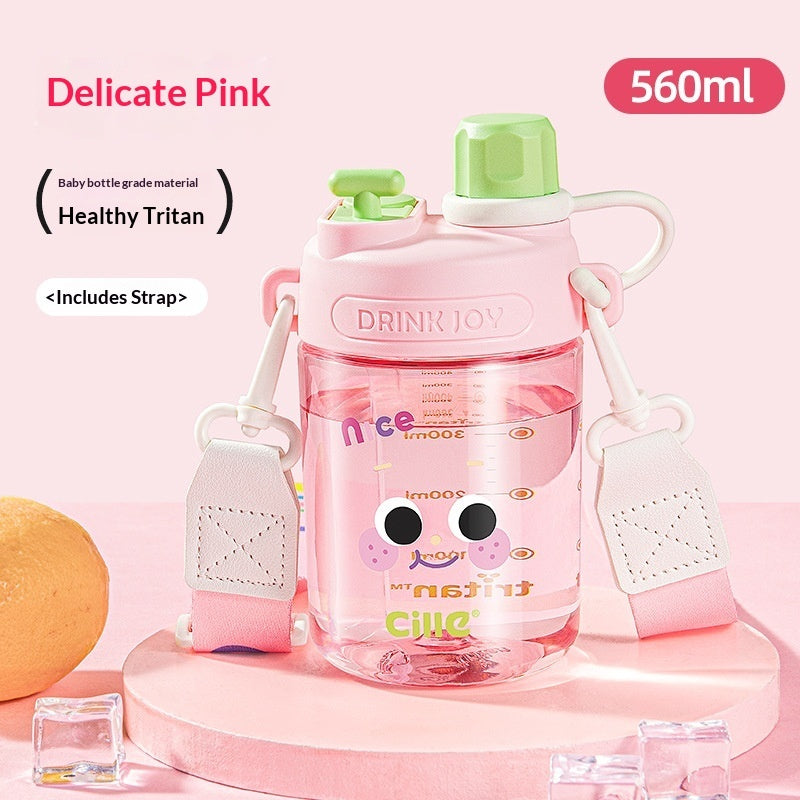 Gourde enfant cute design rose poudré
