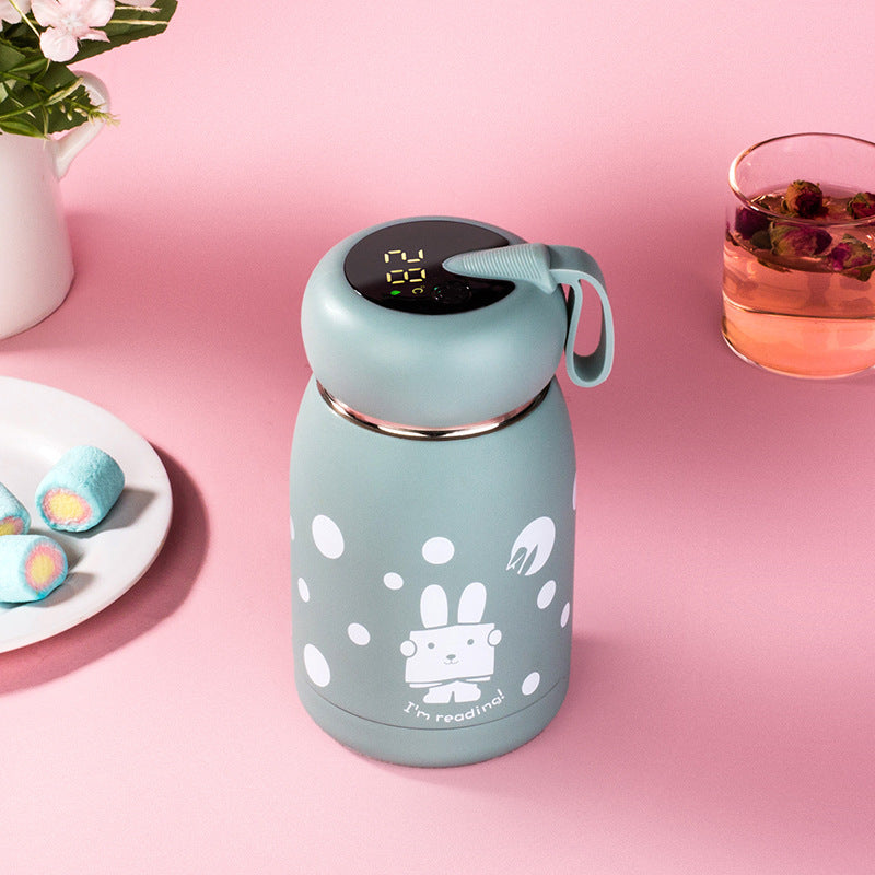 Thermos connecté 350ml en acier inoxydable 304, motif cartoon