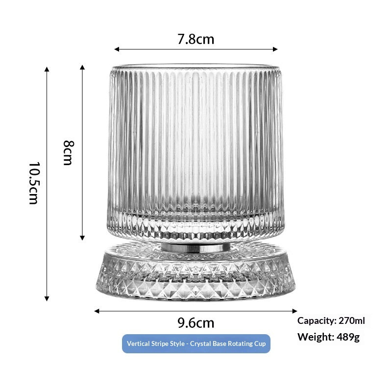 Tasse gyroscopique motif diamant cristal