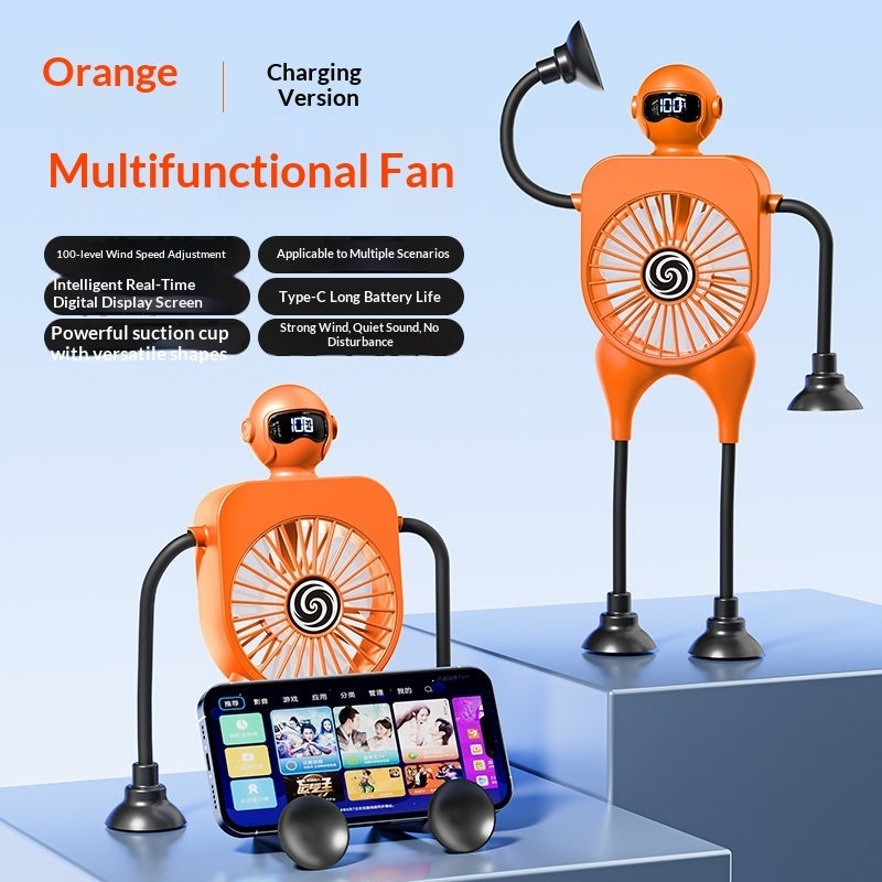 Ventilateur de bureau robot Breeze coloris orange