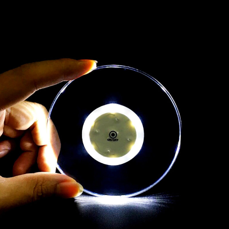 Sous-verre lumineux LED Glouglous motif octogone