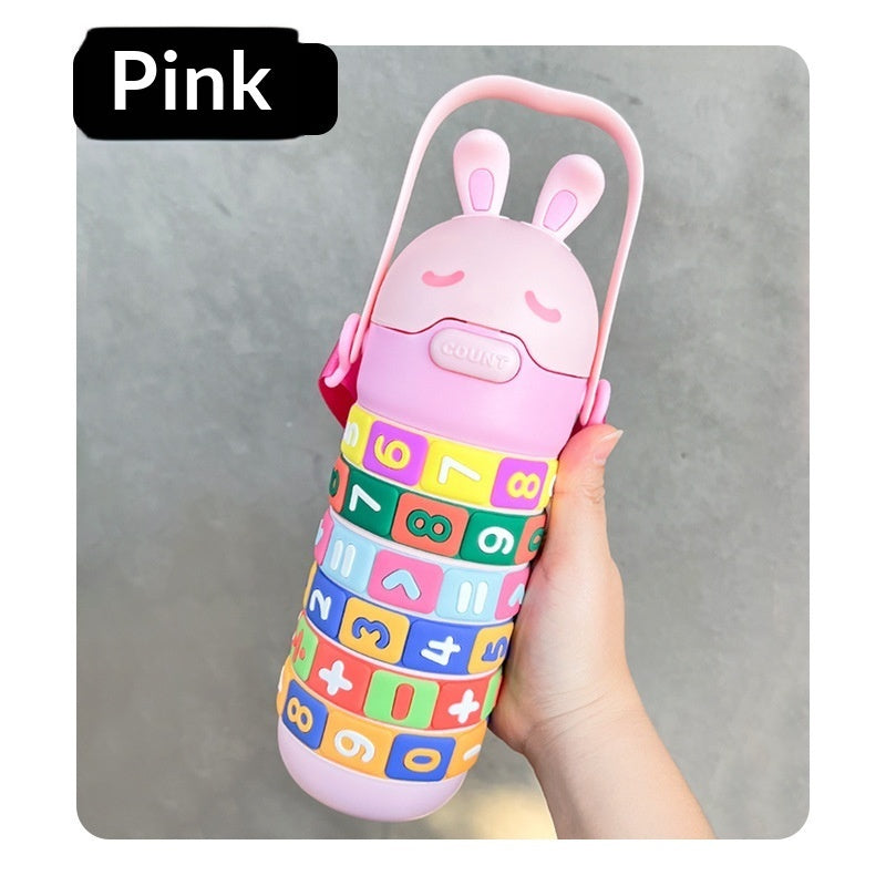Gourde thermos enfant cartoon sangle