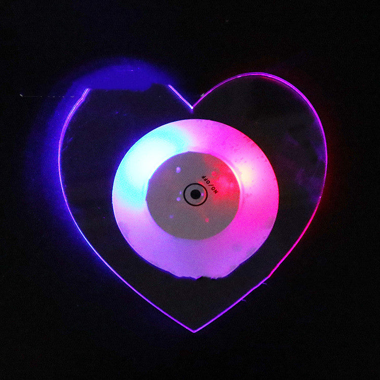 Sous-verre lumineux LED Glouglous motif cœur