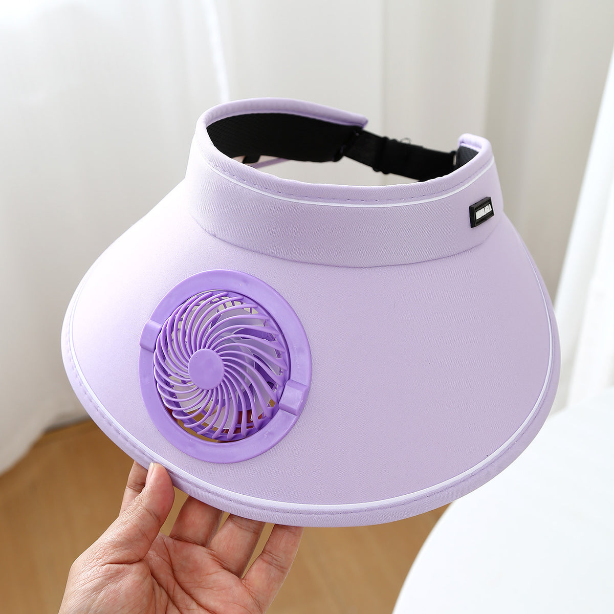 Casquette chapeau de paille Breeze détail ventilateur