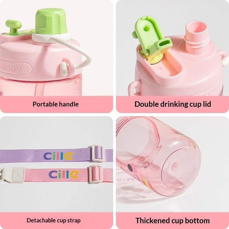 Gourde cute enfant 560ml coloris cyan