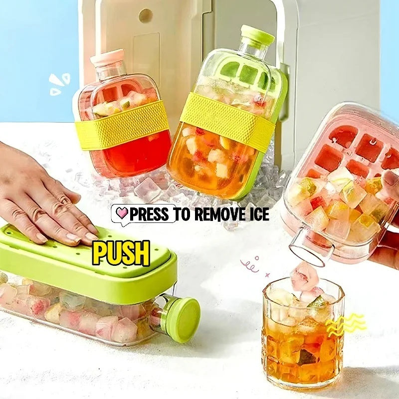 Gourde glaçons instantanés 800ml avec moule intégré